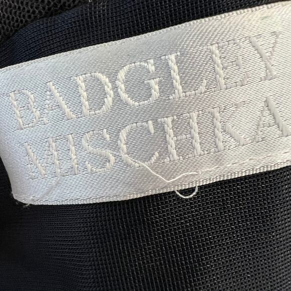 Badgley Mischka Strapless Cocktail Dress Evening Gown Chocolate Brown Tulle - Picture 4 of 15